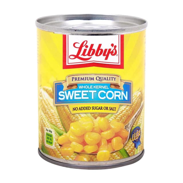 Libby's Whole Kernel Sweet Corn No Added Sugar or Salt 198gm