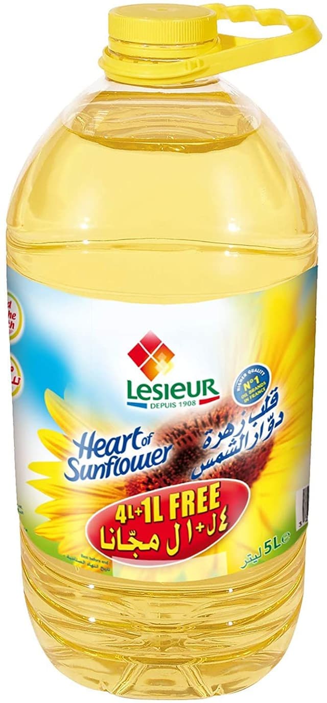 Lesieur Sunflower Oil 4 L + 1 L Free