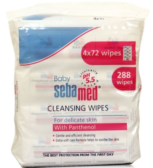 Sebamed Baby Wet Wipes, 4x72 Sheets