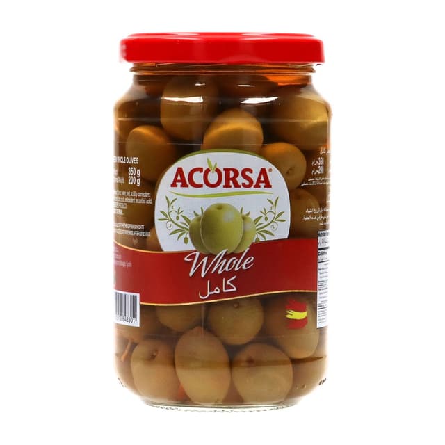 Acorsa Plain Green Olives, 200g