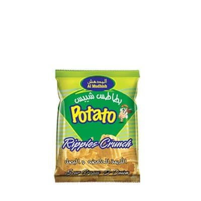 Al Mudhish Ripple Sour Cream Onion Potato Chips, 15g