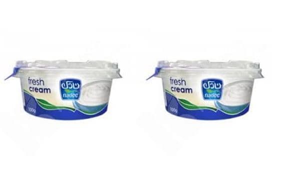 Nadec Full Fat Fresh Cream, 2x100g