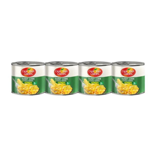 California Garden Whole Kernel Sweet Corn, 4x200g