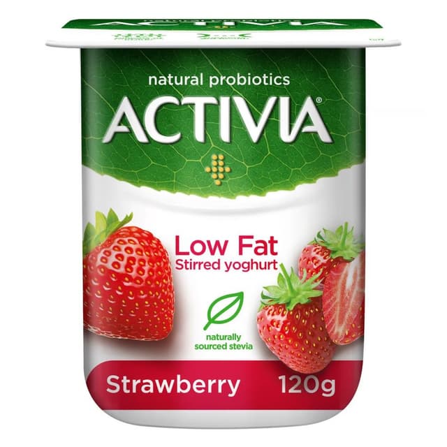 Activia Low Fat Strawberry Stirred Yoghurt, 120g