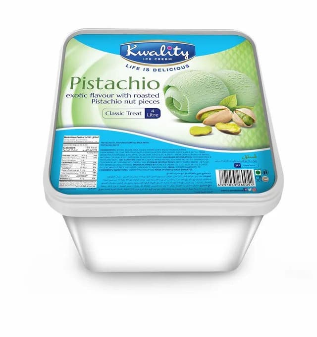 Kwality Pistachio Ice Cream 4L