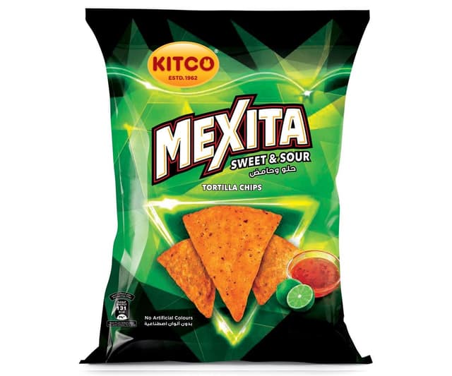 Kitco Mexita Chips Tortilla Sweet And Sour Flavor, 40g
