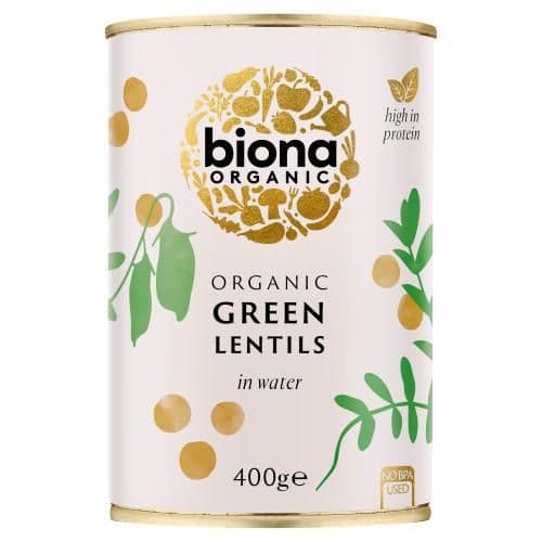 Biona Organic Green Lentils In Water, 400g