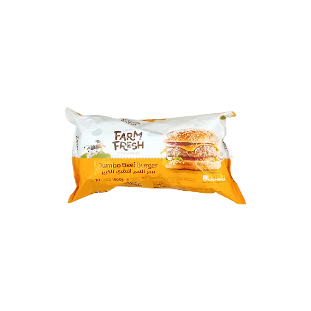 Farm Fresh Jumbo Beef Burger, 1000g