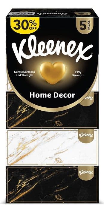 Kleenex Home Décor Collection Facial Tissues, 5x170 Sheets