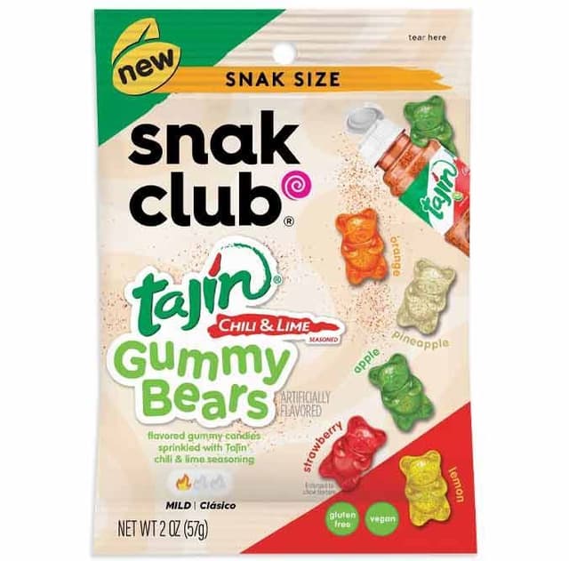 Snak Club Gummy Bear Rings Tajin, 57g
