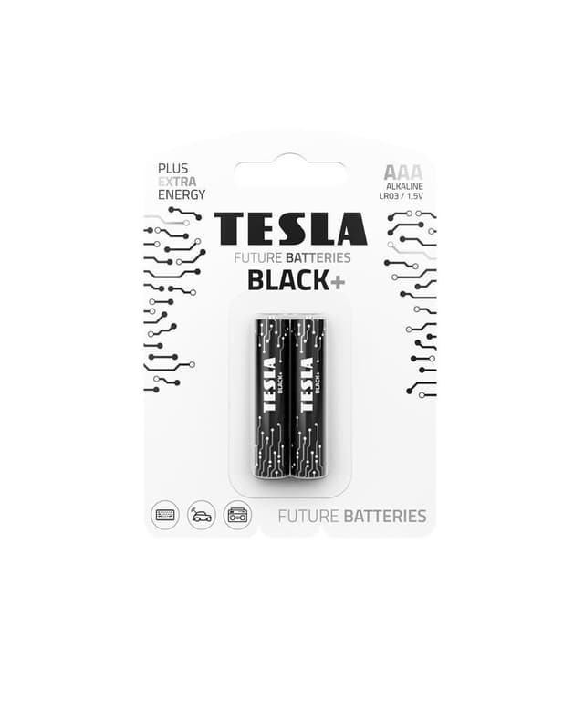 Tesla Batteries Extra Energy AAA Black + Alkaline, 2 Pieces