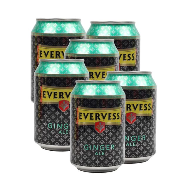 Evervess Ginger Ale Can, 6x330ml