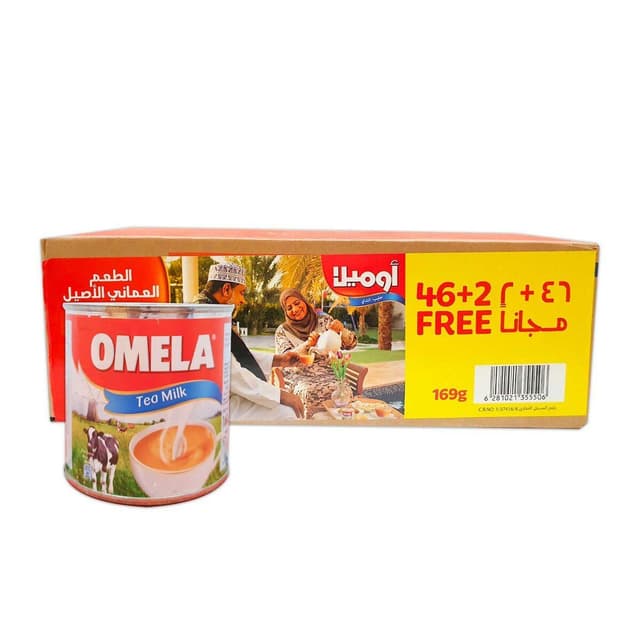 Omela Evaporated Milk, 169g x 48 (45+3 Free)