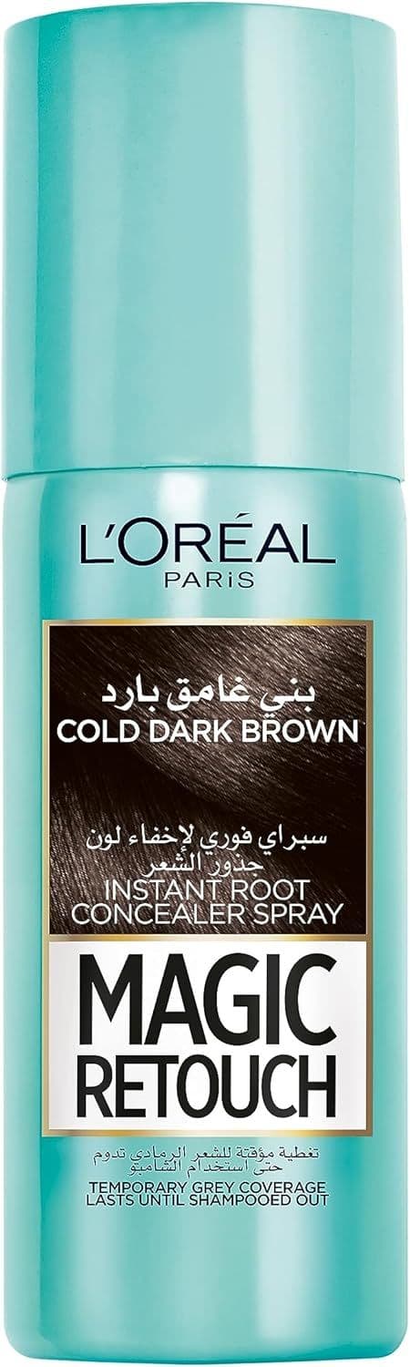 L'Oreal Magic Retouch Instant Root Concealer Spray for Cold Dark Brown Hair, 75ml