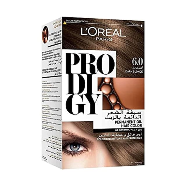 L'Oreal Prodigy Permanent Oil Hair Color Dark Blonde 6.0, 1 Pack