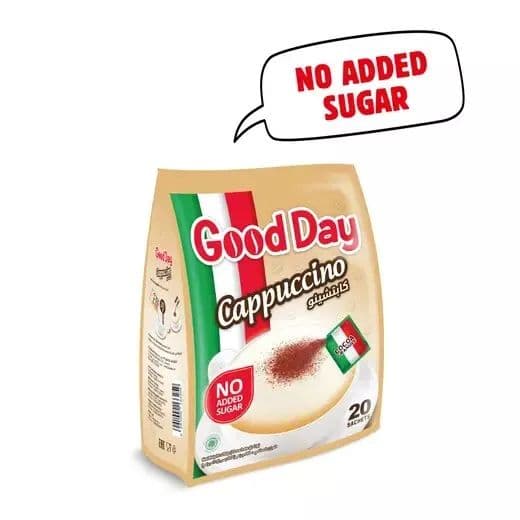 Good Day No-Added Sugar Cappuccino Sachets, 20x13g