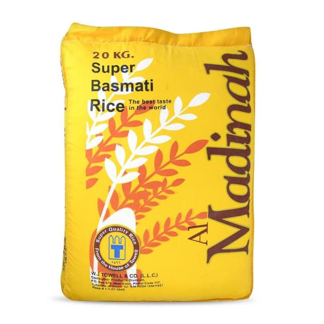 Al Madinah Basmati Rice, 20kg