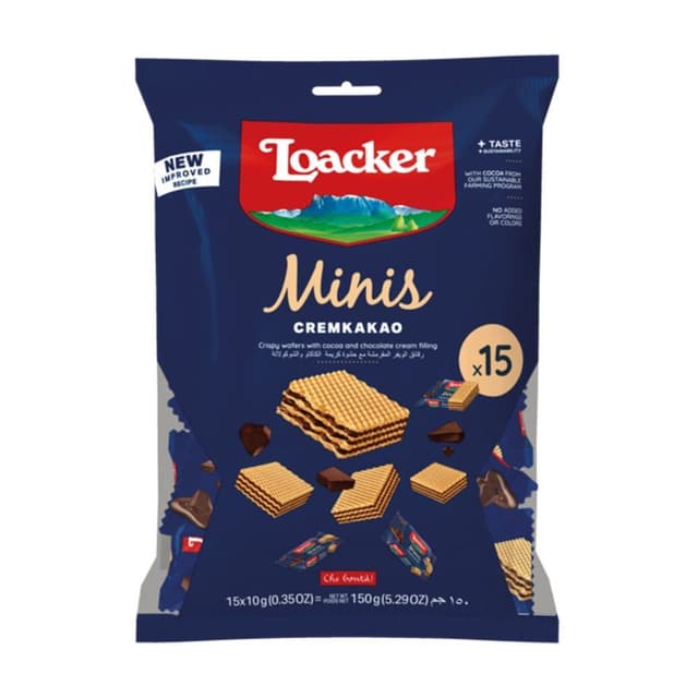 Loacker Minis Cremkakao Cocoa & Chocolate Cream Wafer 150 g