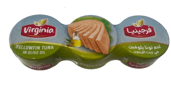 Virginia Yellowfin Tuna in Olive Oil, 3x170g