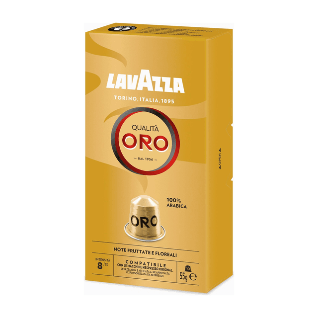 Lavazza Espresso Qualita Oro 100% Arabica 10 Pieces Aluminium Capsules, 55g