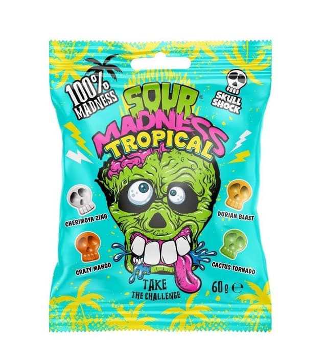 Sour Madness Tropical Skull Shaped, 60g