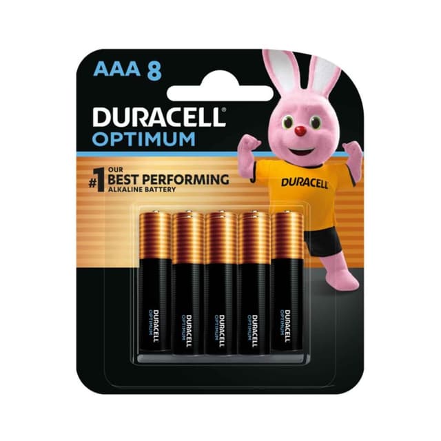 Duracell Optimum Type AAA Alkaline Batteries, 8 Pieces