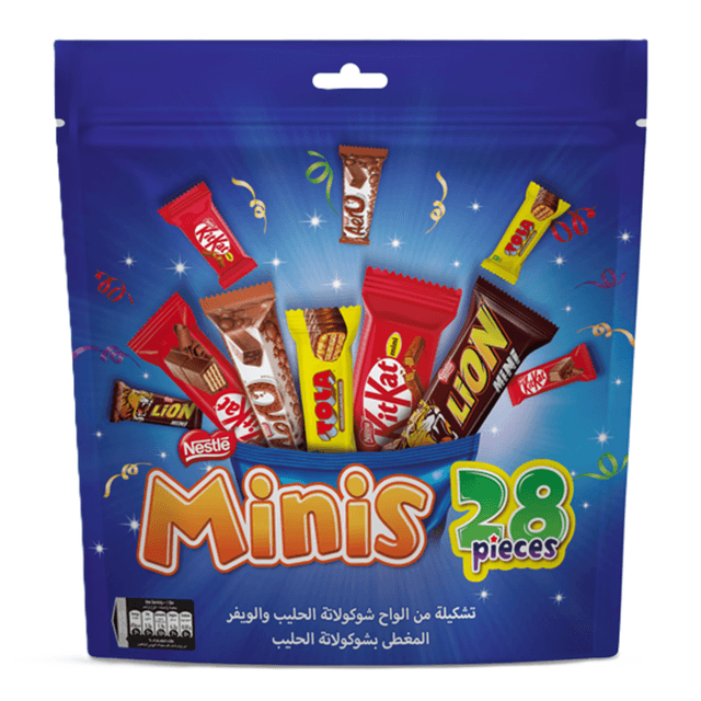 Nestle Minis Chocolate Bars Mix Bag, 28 Pieces, 338.5g
