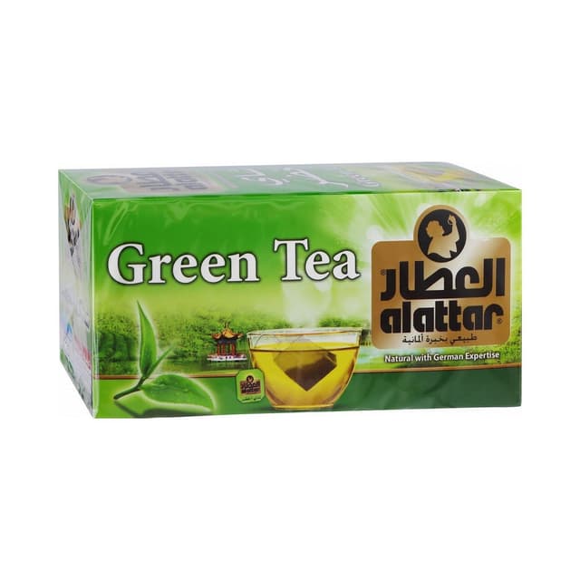 Al Attar Plain Green Tea Bags, 20 Bags