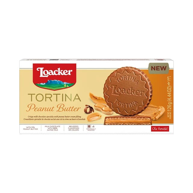 Loacker Tortina Peanut Butter Wafer, 21g