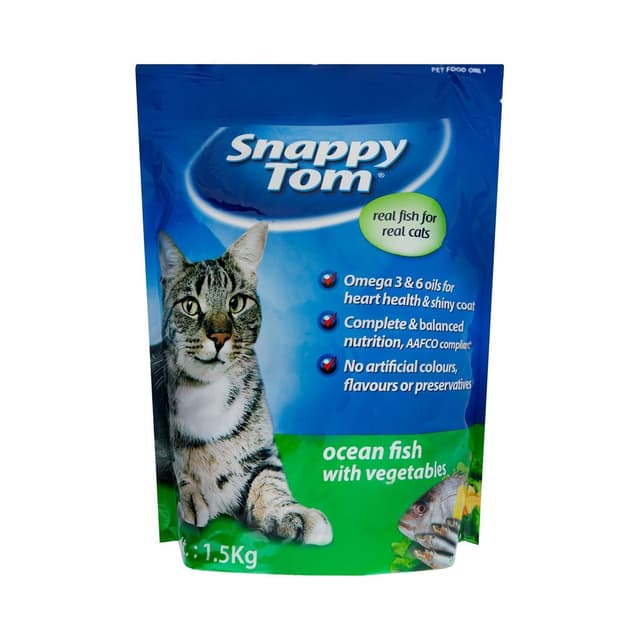 Snappy Tom Ocean Fish and Vegetables Cat Food 1.5 Kg