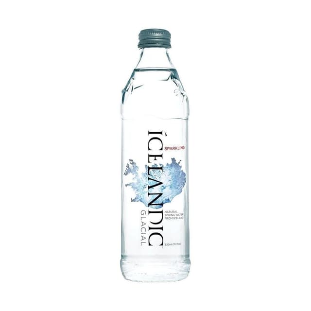 Icelandic Glacial Sparkling Water Glass Bottle, 330ml