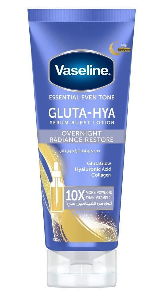 Vaseline Gluta-Hya Overnight Radiance Restore Serum Burst Lotion, 200ml