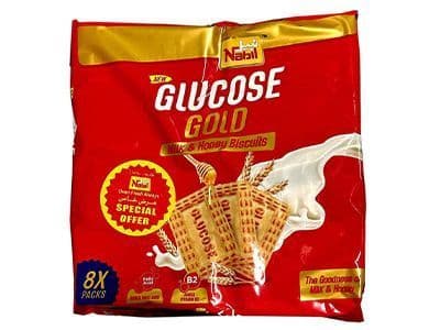 Nabil Glucose Gold Milk & Honey Biscuits, 8x75g