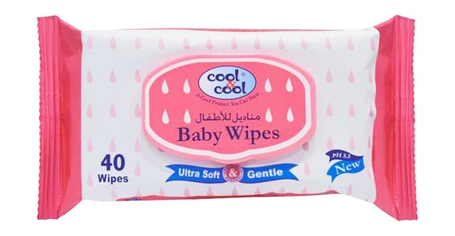 Cool & Cool Ultra Soft & Gentle Baby Wipes, 40 wipes