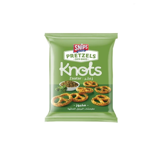 Snips Zaatar Oven Baked Pretzel Knots, 28g