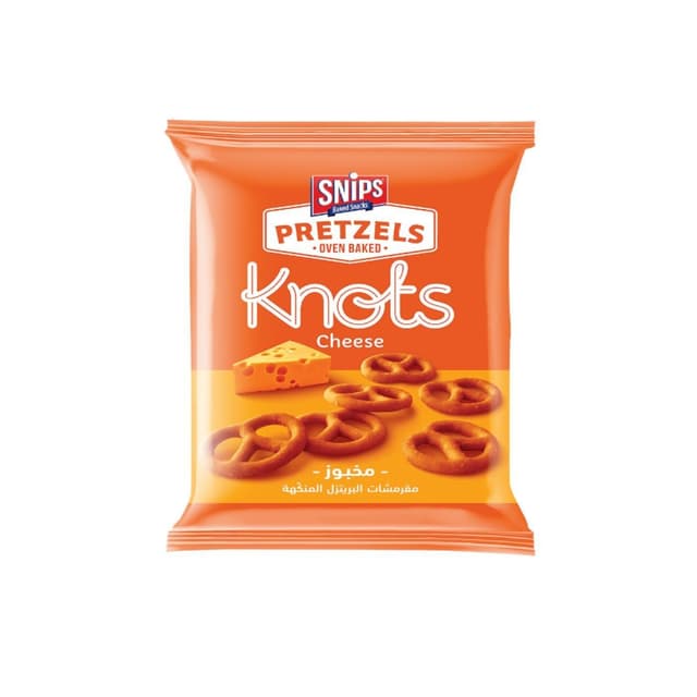 Snips Cheese Oven Baked Pretzel Knots, 28g