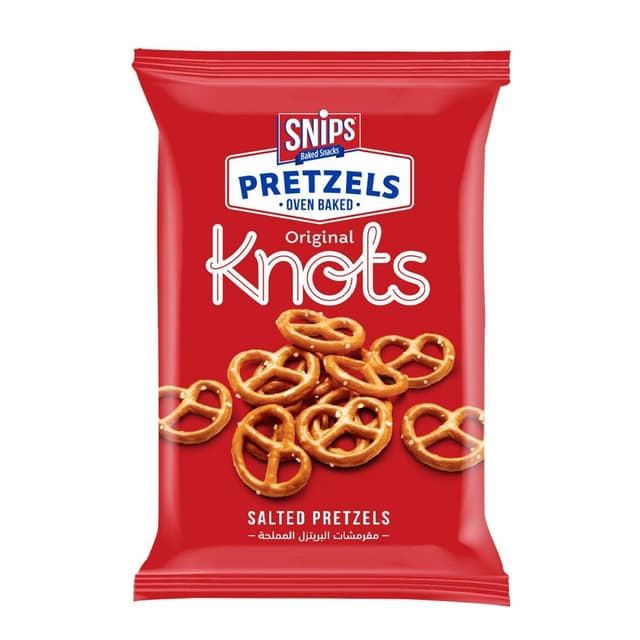 Snips Salted Oven Baked Pretzel Knots, 250g