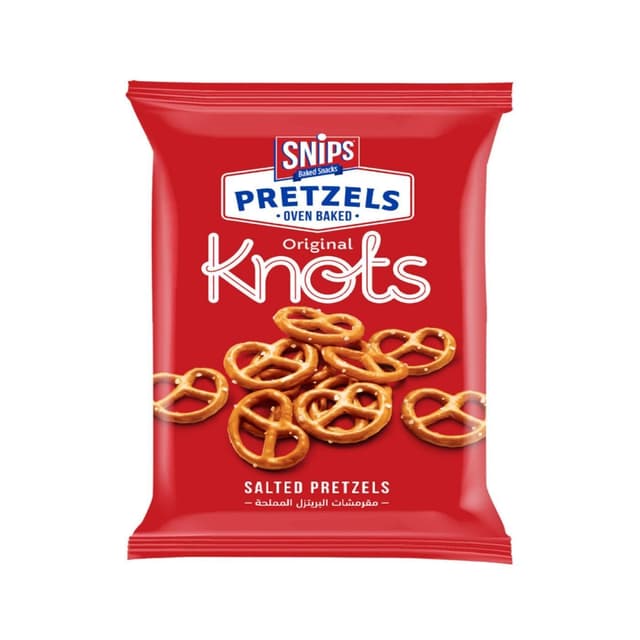 Snips Salted Oven Baked Pretzel Knots, 30g