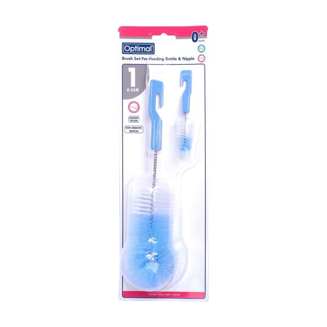 Optimal Blue Bottle & Nipple Brush Set (0+ Months), 1 Pack