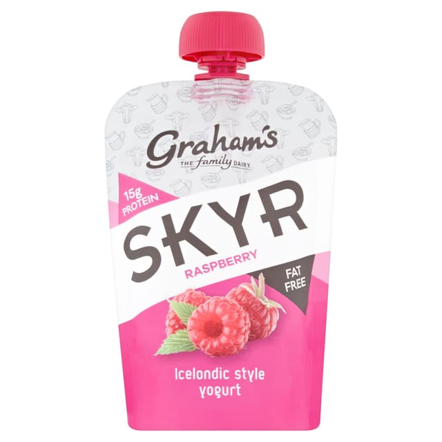 Graham's The Family Dairy Skyr Raspberry Icelandic Style Yogurt Pouch, 150g