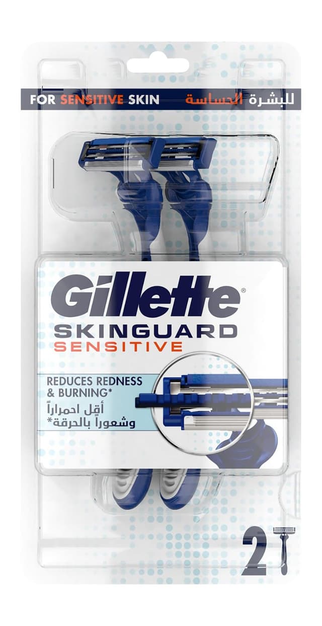 Gillette Skinguard Razors for Sensitive Skin, 2 Pieces