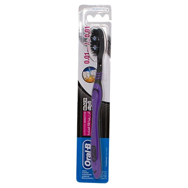 Oral-B Ultrathin Sensitive Black & Purple 0.01mm Extra Soft Toothbrush, 1 Piece