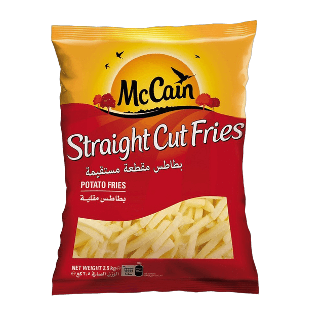McCain Straight Cut Potato Fries, 9x9mm, 2.5kg