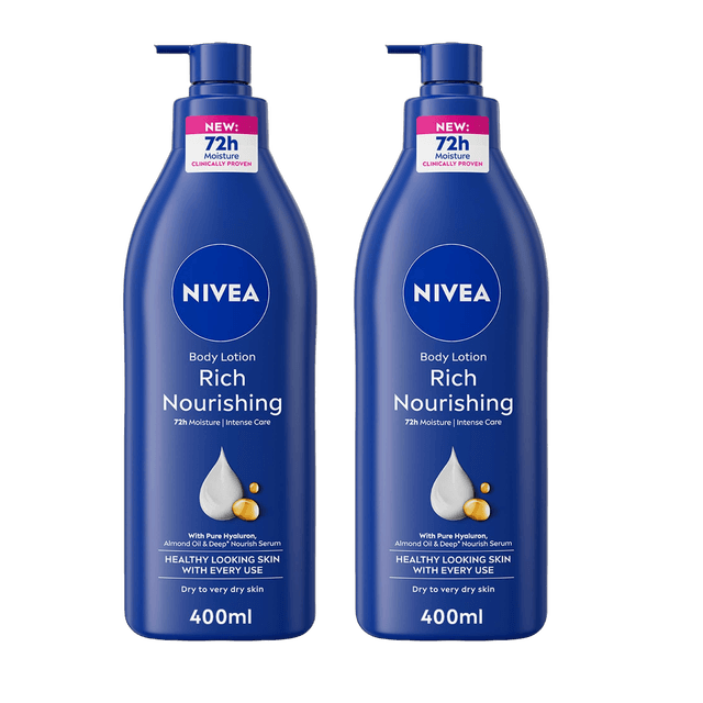 Nivea 5-in-1 Complete Care Rich Nourishing Body Lotion, 2x400ml
