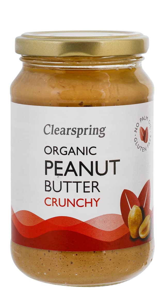 Clear Spring Organic GF Peanut Butter Crunchy 350 g