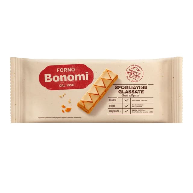 Forno Bonomi Sfogliatine Glassate Glazed Puff Pastry, 135g