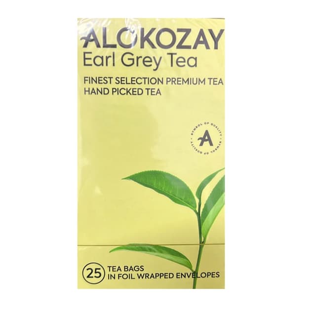 Alokozay Earl Grey Tea - 25 Tea Bags in Individual Foil Wrapped Envelopes
