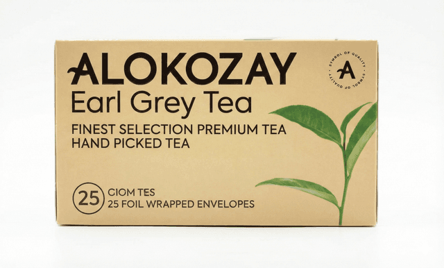 Alokozay Earl Grey Tea - 25 Tea Bags in Individual Foil Wrapped Envelopes