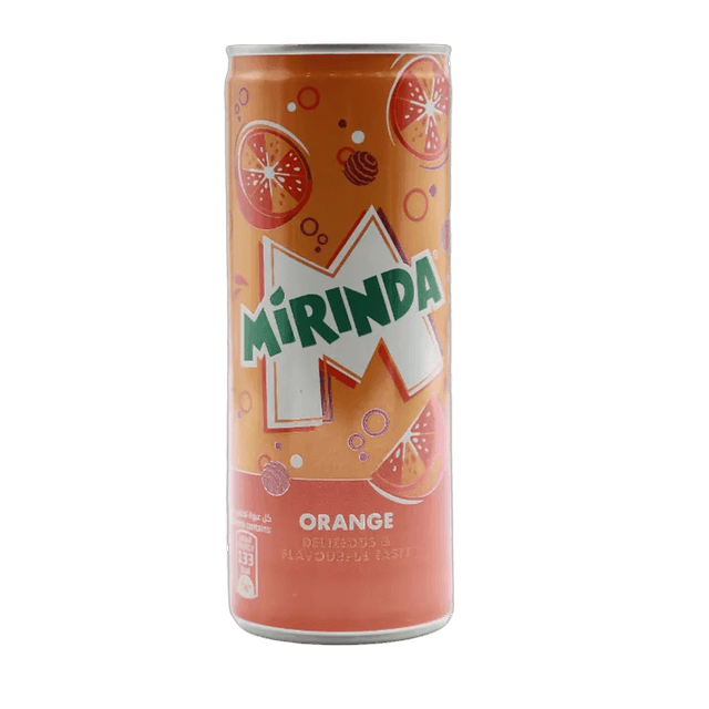 Mirinda Orange Soft Drink Can, 250ml