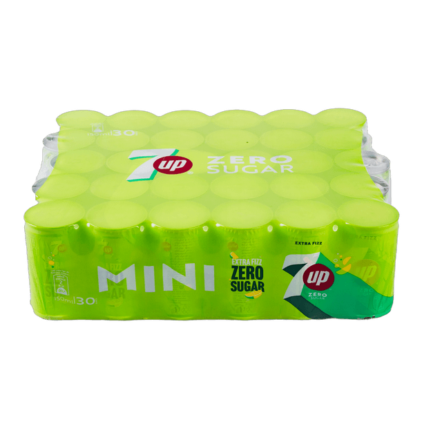 7Up Sugar Free Soft Drink Can, 30x150ml